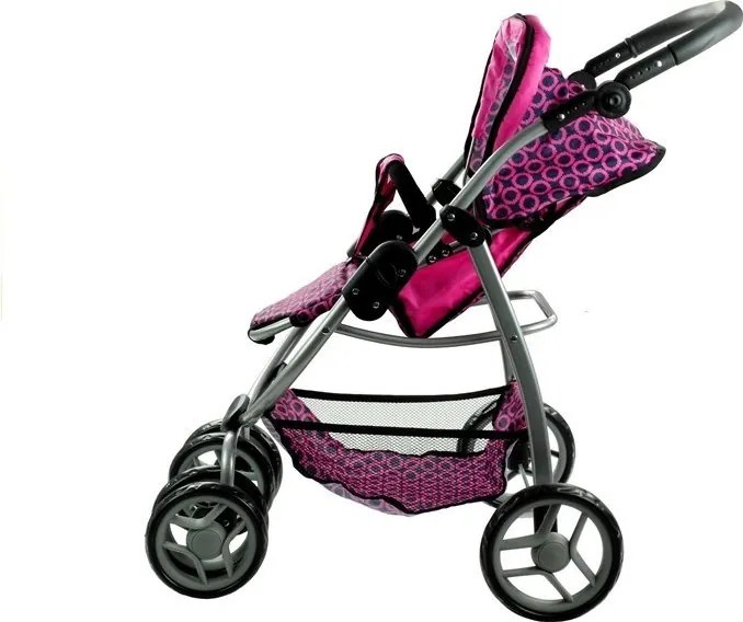 Kočík pre bábiky Alice Deep, kočík, prenosná postieľka 2v1