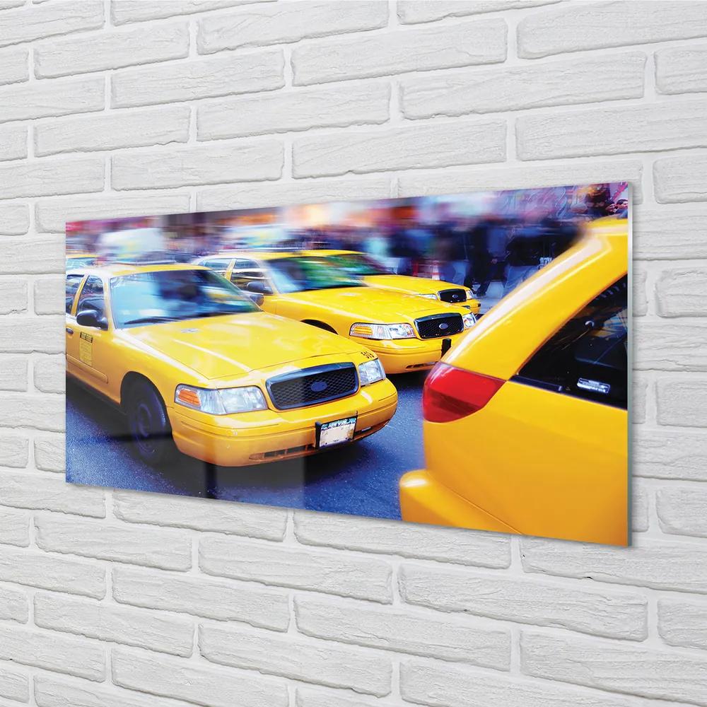 Obraz plexi Žltá taxi city 125x50 cm