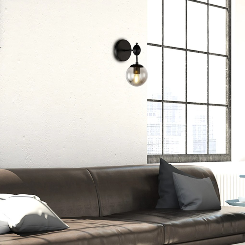 Nástenné svietidlo APP750-1W - čierne