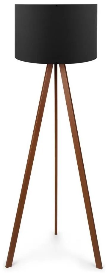 Stojacia lampa AYD 1xE27/60W/230V čierna/hnedá