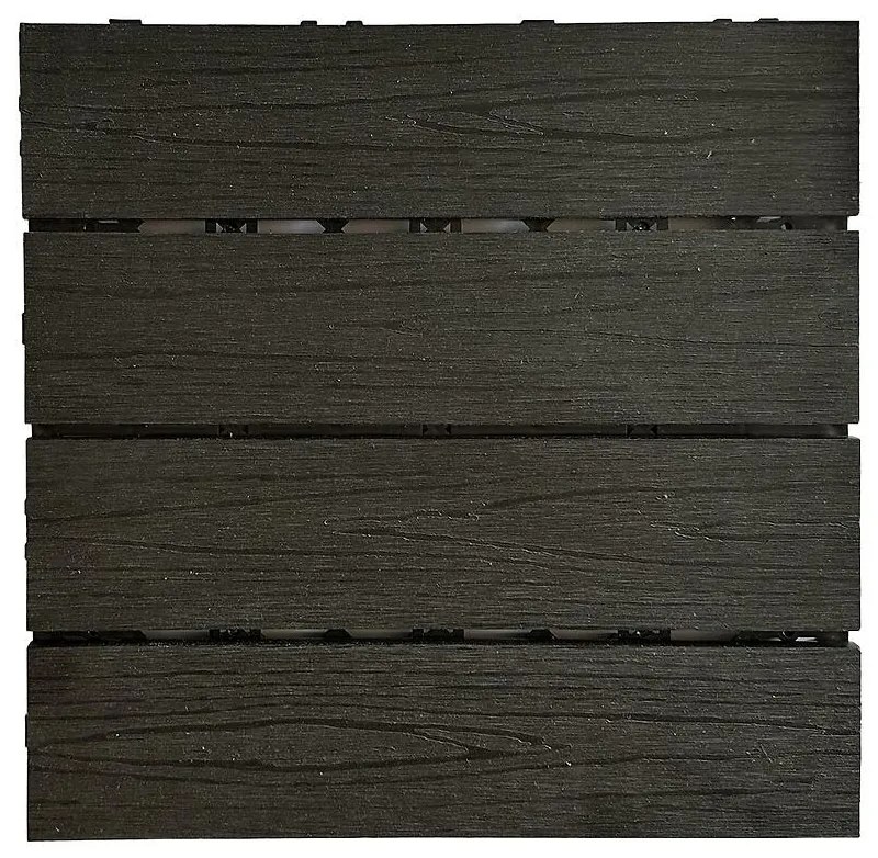 Terasová dlaždica drevená štruktúra Antracit 300x300 mm