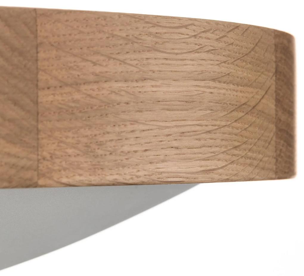 Stropné svietidlo Zeus z dreva, dub, Ø 47 cm