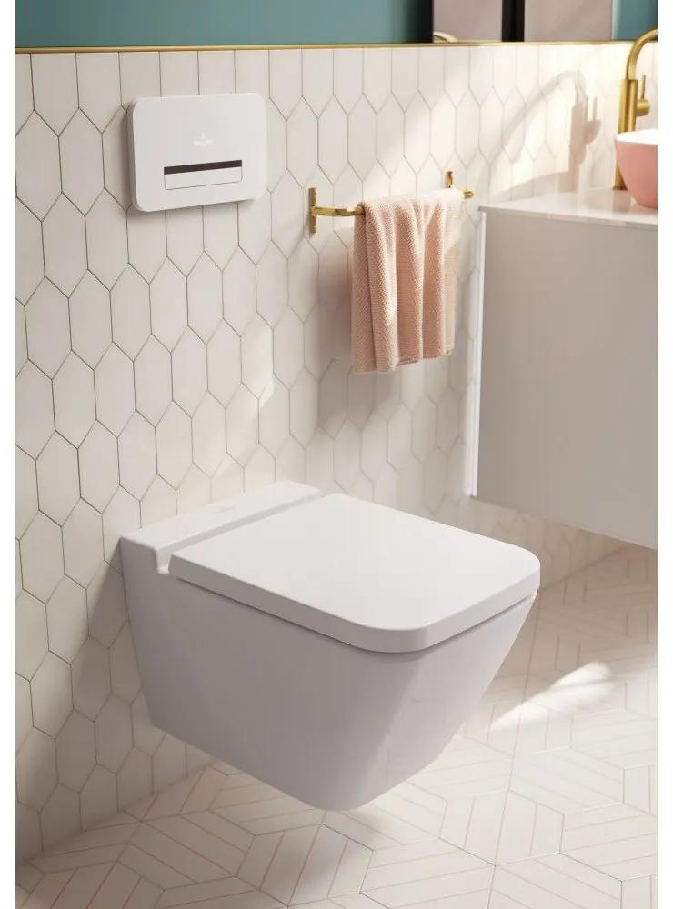 VILLEROY &amp; BOCH ViConnect ovládacie tlačítko pre WC, bezdotykové, infračervené splachovanie, bezpečnostné sklo, Glossy White, 922311RE