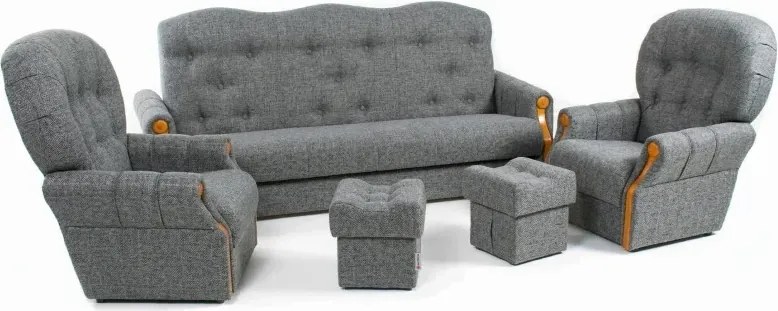 Sedacia súprava Carington, sivá (twist 21/jelša)