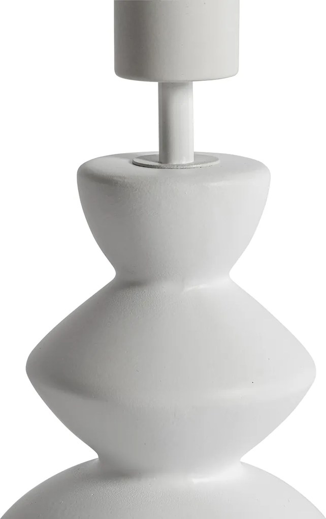 Dizajnová stolová lampa biela s tienidlom z zamatu zelená so zlatom 25 cm - Alisia