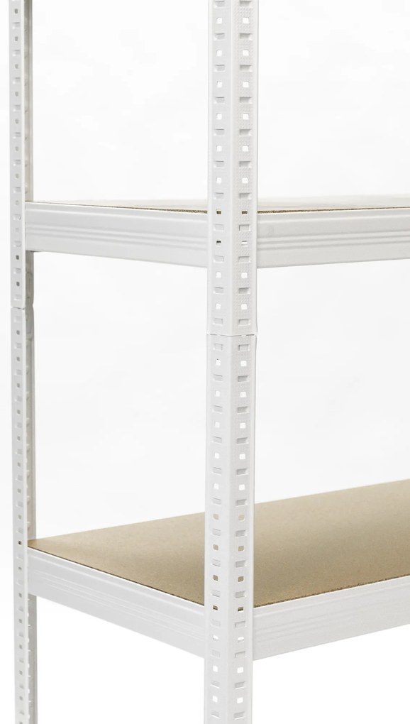 Policový regál 1800x1000x400mm, nosnost 2100kg, bílý | AKCE RH4010-5 BILA