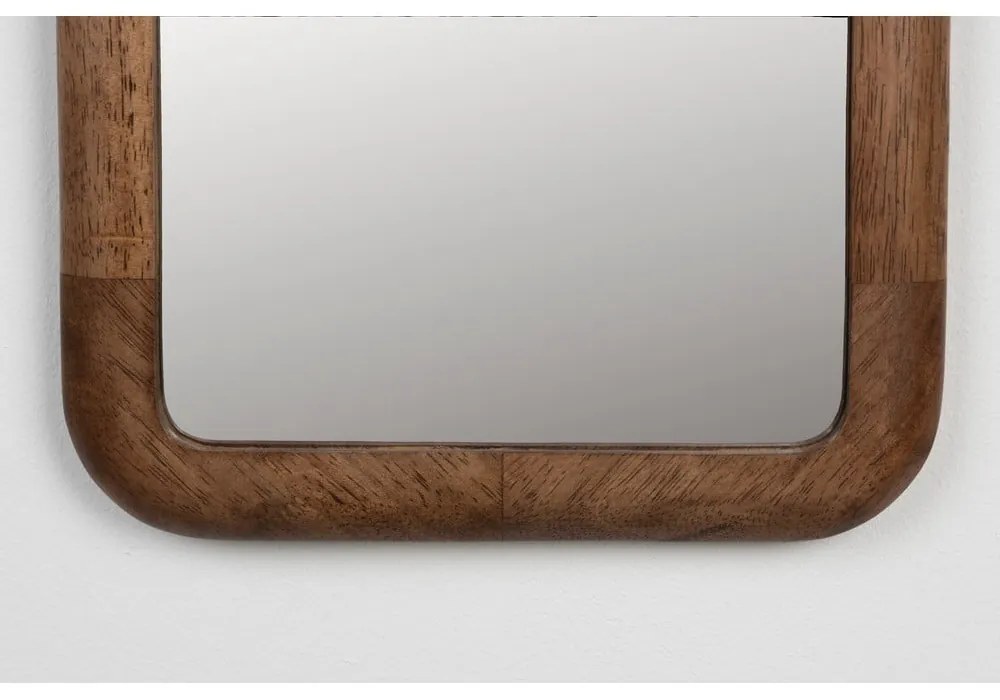 Nástenné zrkadlo s dreveným rámom 26x120 cm Nyko – White Label