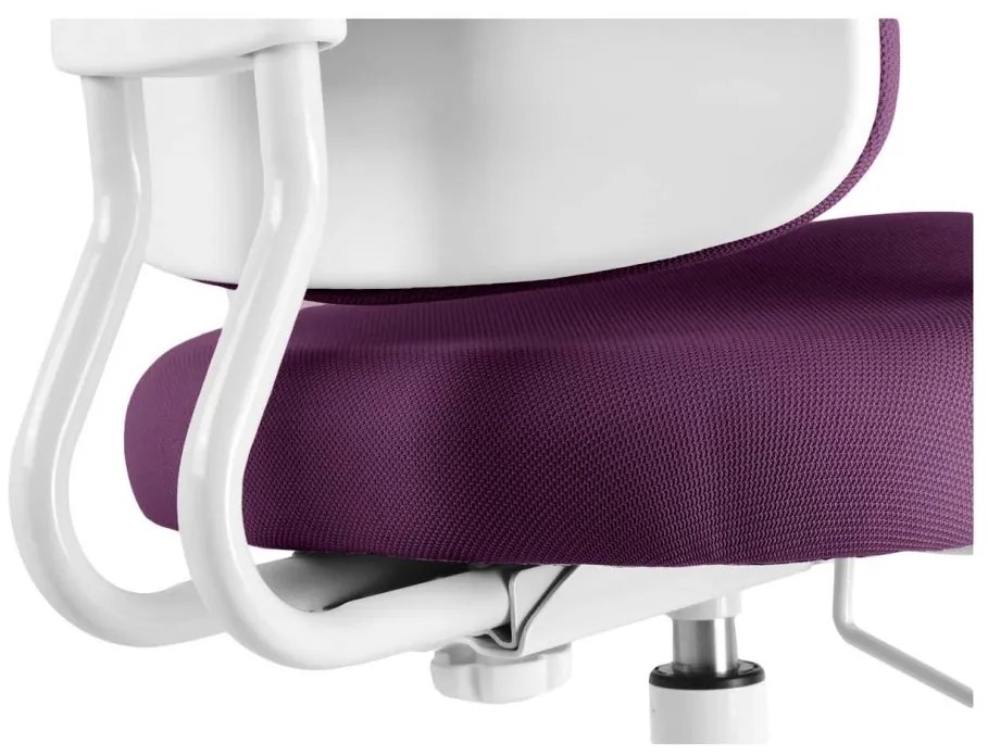 Detská rastúca stolička Neoseat KIDDY THREE — látka, prateľný poťah, fialová