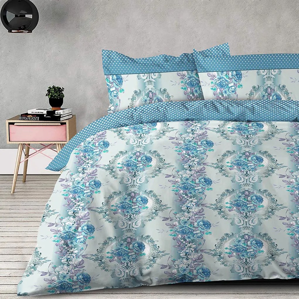 XPOSE­­® Bavlnené obliečky na dve postele ROSITA - modré