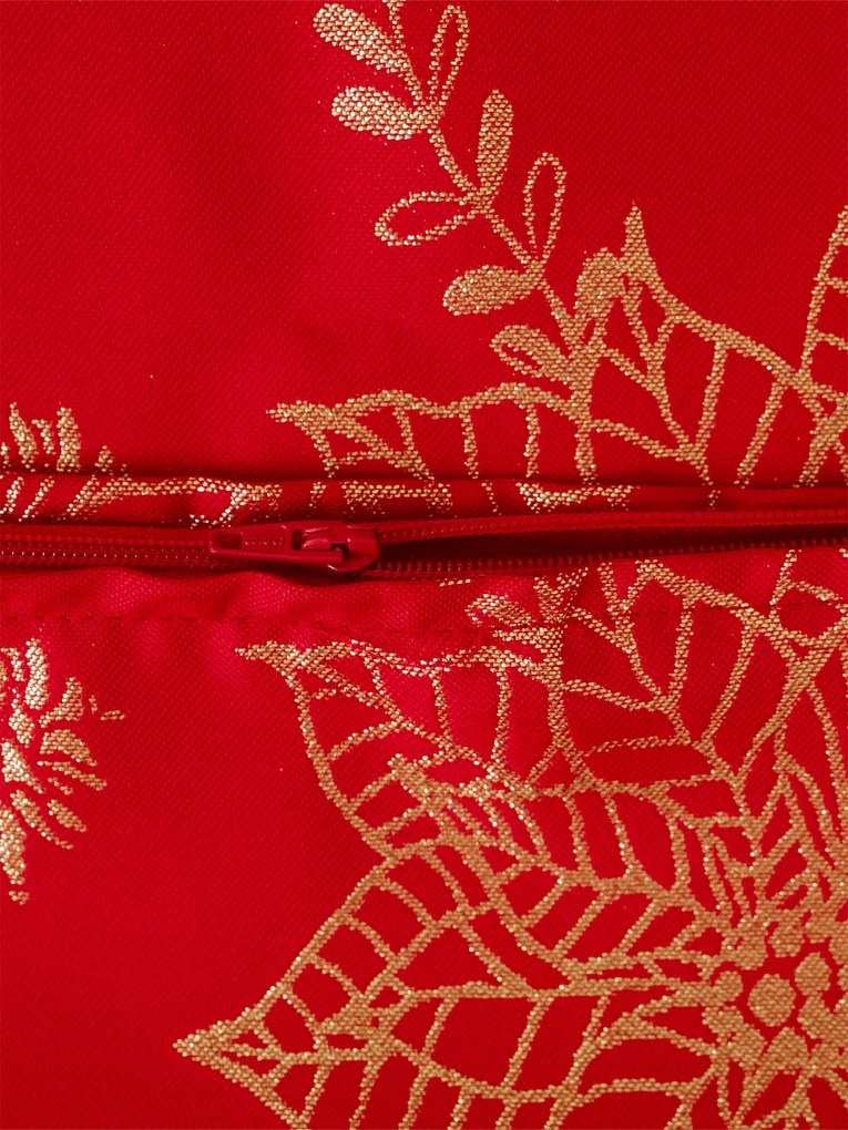 Lurexová Vianočná obliečka na vankúš Slávnostná červená - 40 × 40 cm