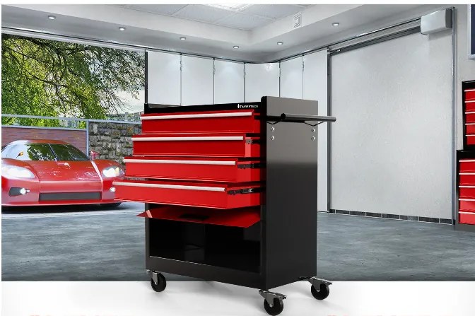 TIMBERTECH Vozík na kolieskach, 4 zásuvky s vložkami