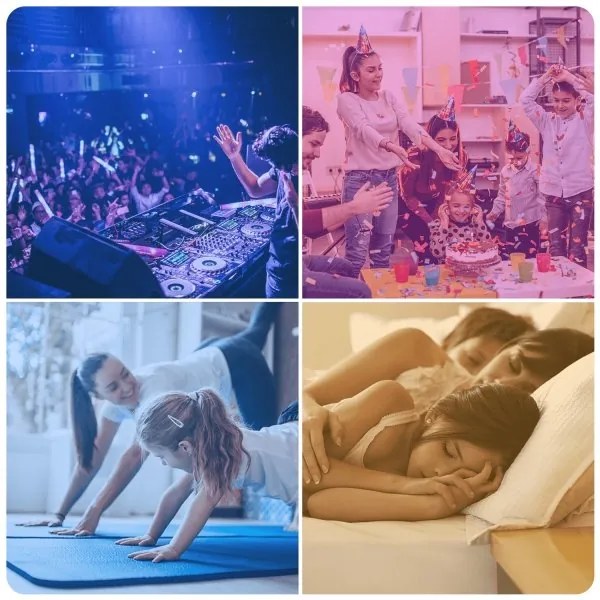 SADA 6x LED RGBW stmievateľných žiaroviek MESH GU10/6,5W/230V 2700-6500K - Aigostar