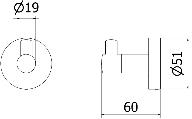 Mexen príslušenstvo, REMO držiak na uteráky, 1-háčik, zlatá, 70507351-50