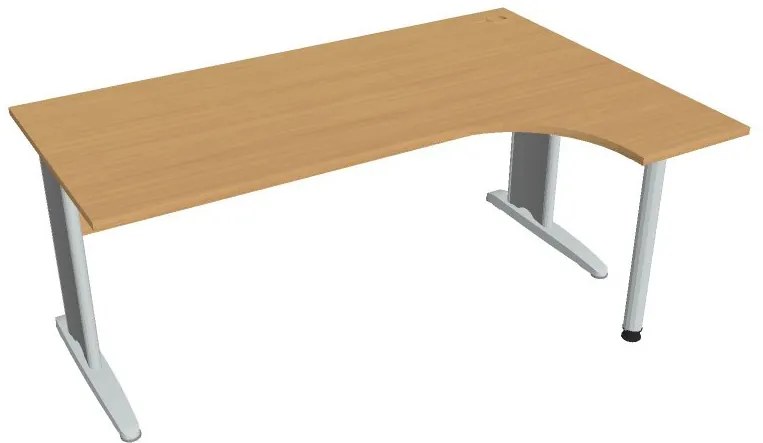 Rohový písací stôl SELECT, ľavý, dezén buk