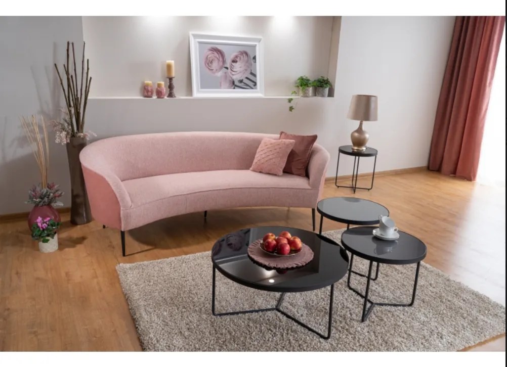 Sivočierna zostava konferenčných stolíkov ARTEMIDA