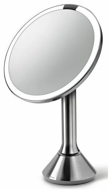 Zrkadlo Simplehuman s nastavitelným jasom Dual LED, matný nerez