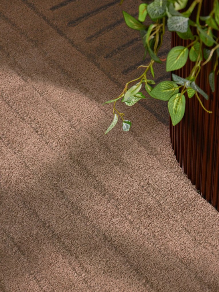 Vikosa, Kusový koberec Vikosa Arcura 106300 Brown, 80x150, hnedá, obývacia izba