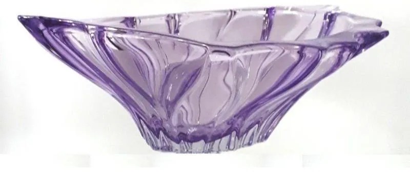 KRIŠTÁĽOVÁ MISKA BOHEMIA PLANTICA AMETHYST 330 MM FIALOVÁ