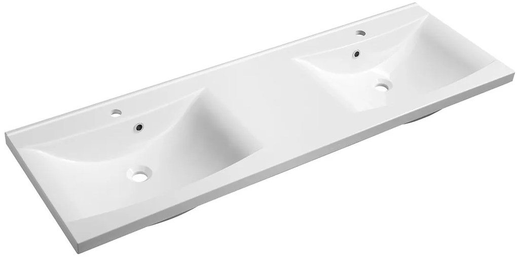 Sapho Sapho, LUCIOLA dvojumývadlo 150x48cm, liaty mramor, biela, 50154