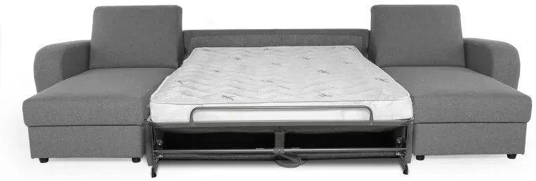 Rozkladacia sedacia súprava na každodenné spanie LIVORNO U, sivá (penelope 22), 140