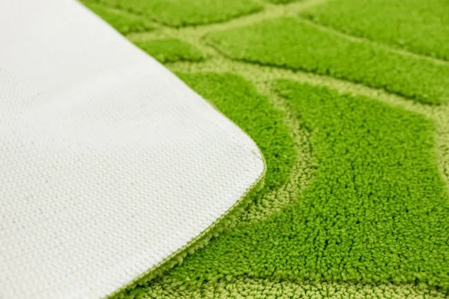 Kúpeľňový koberček Kobe Light Green svetlozelený, línie