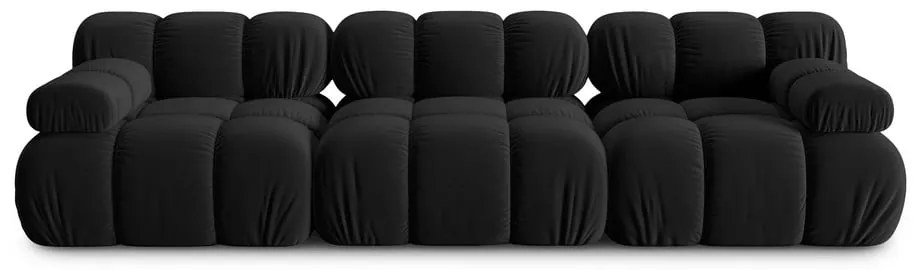 Čierna zamatová pohovka 282 cm Bellis – Micadoni Home