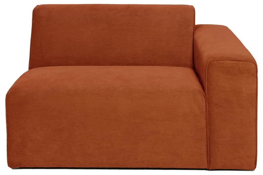 Oranžový menčestrový modul pohovky (pravý roh) Sting - Scandic