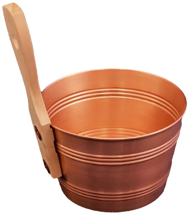 Vedro do sauny 4l, meď / borovica