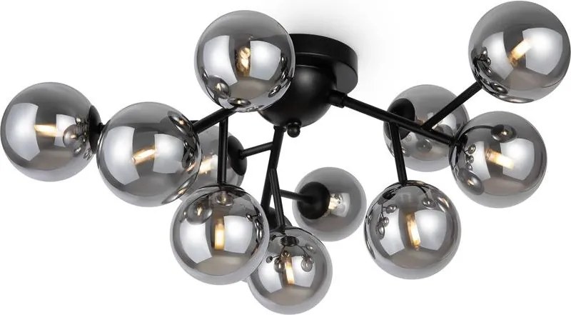 Maytoni MOD545CL-12B - Stropné svietidlo DALLAS 12xG9/28W/230V čierna/dymová