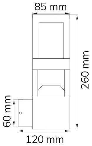 Wofi 12244 - LED Vonkajšie nástenné svietidlo SIERRA LED/10W/230V IP54