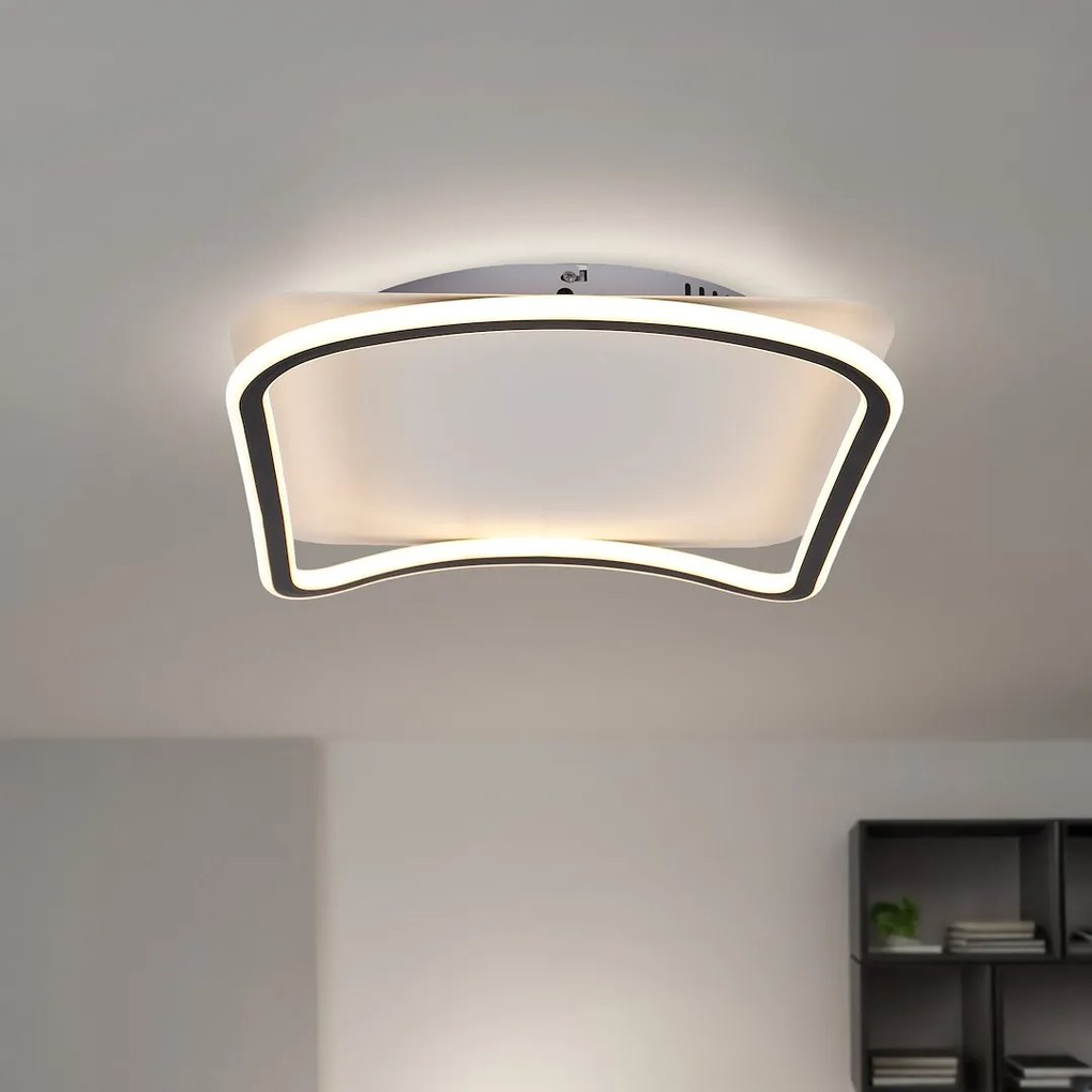 Stropné LED svietidlo Cali Square, 1x LED 30w, 4000k, b