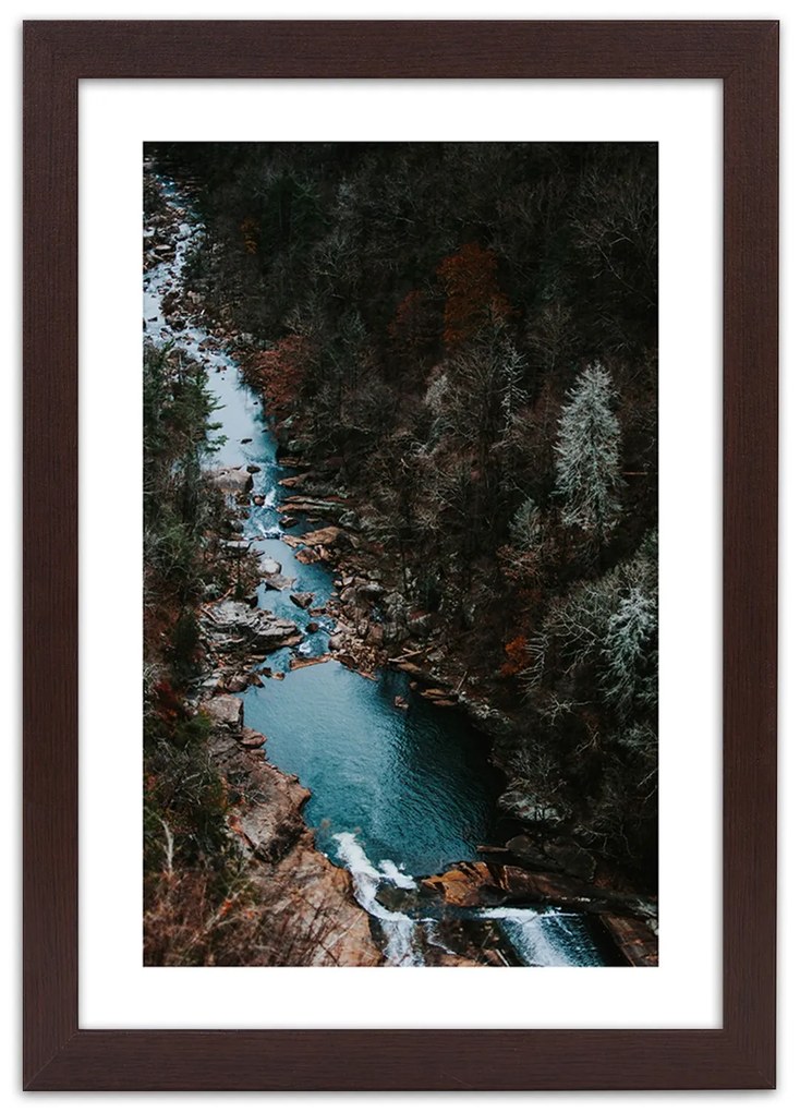 Gario Plagát Rieka v lese Farba rámu: Bez rámu, Rozmery: 40 x 60 cm