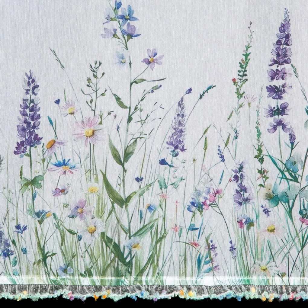 KRÁTKA ZÁCLONA NA PÁSKE MEADOW 150X40 CM KVETY
