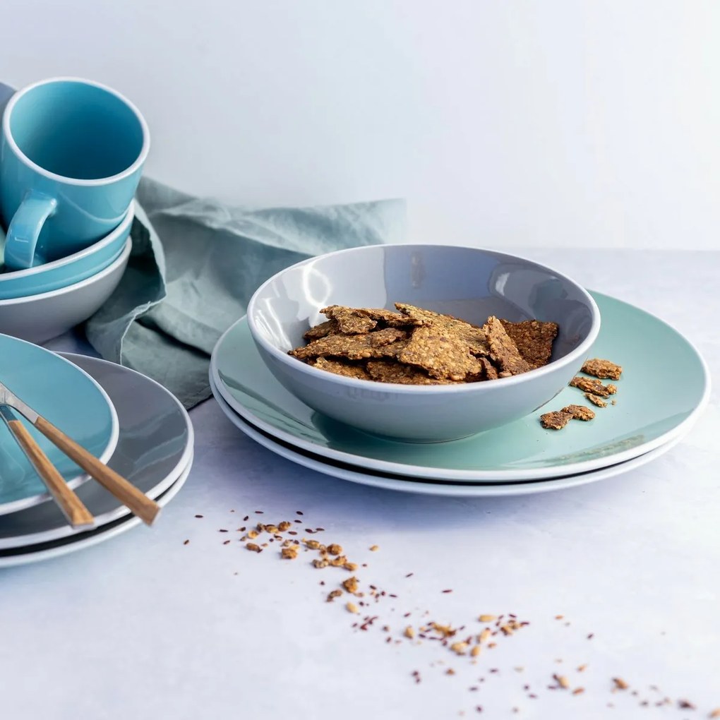 Mäser Jedálenská súprava riadu 24 ks ELISSA – tyrkysová lesk