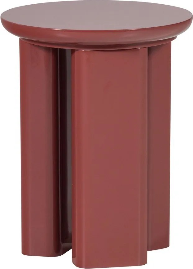 Lesklý okrúhly odkladací stolík ø 40 cm Orivo – WOOOD