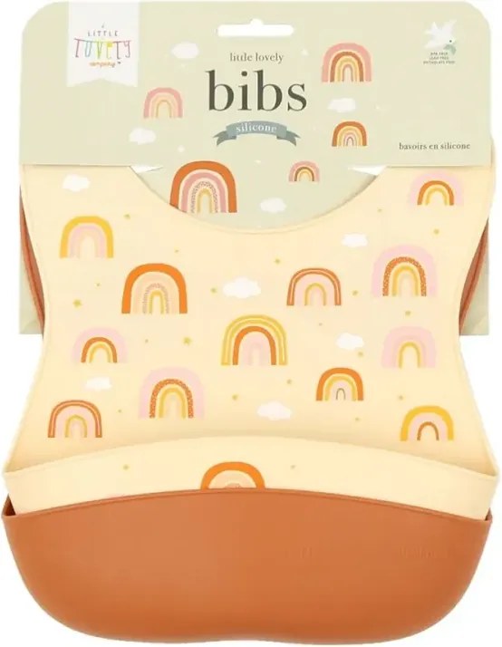 Sada 2 silikónových podbradníkov dúha