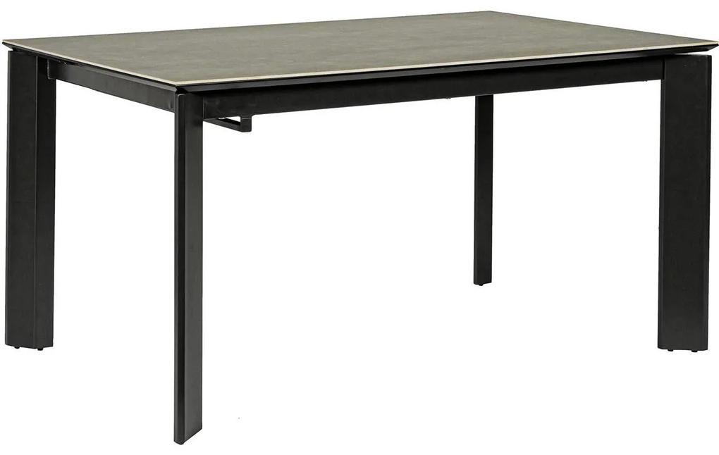 Rozkladací stôl „Briva Grey & Black", 90 x 200 x 76 cm