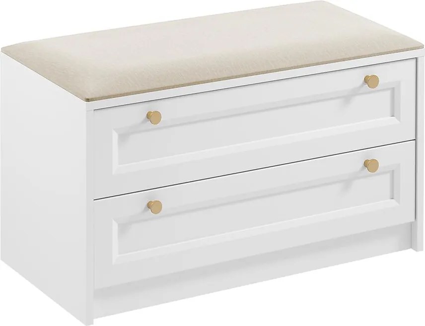 Lavica Rel LWK biela/béžová