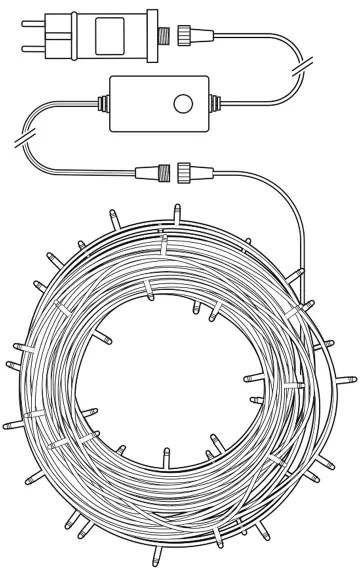 Nedis WIFILP01C48 - LED RGB Vonkajšia vianočná reťaz 48xLED 13,8m IP65 Wi-Fi Tuya