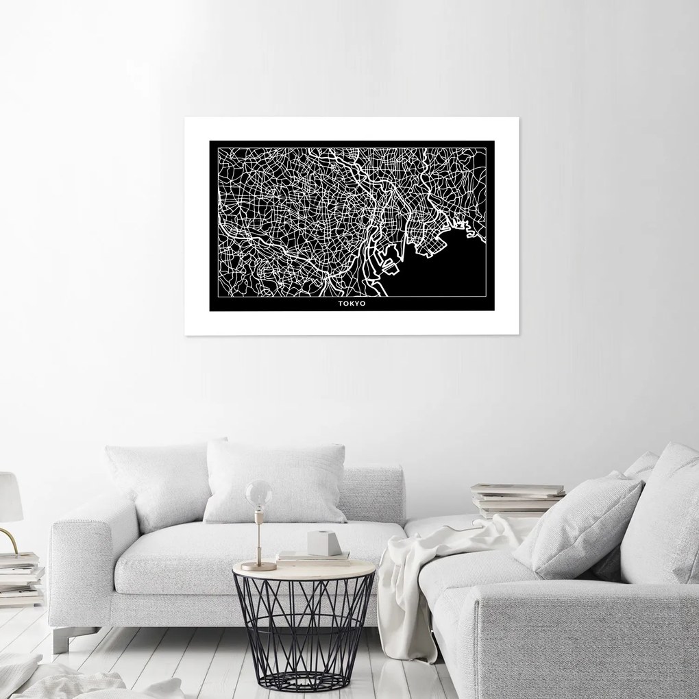 Gario Plagát Plán mesta Tokio Farba rámu: Bez rámu, Rozmery: 100 x 70 cm