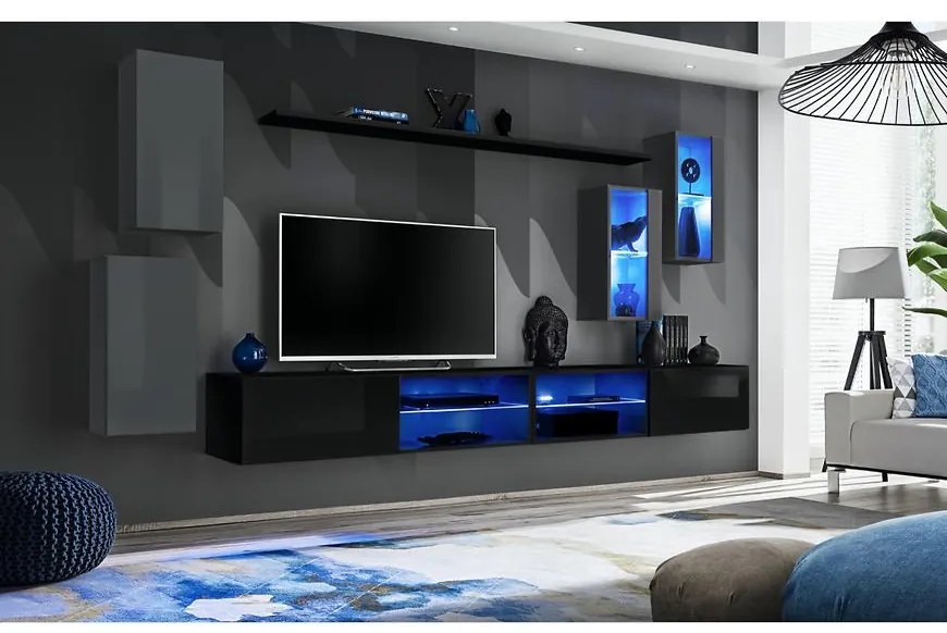 Obývacia Stena Switch Xxv Grafit/Čierna