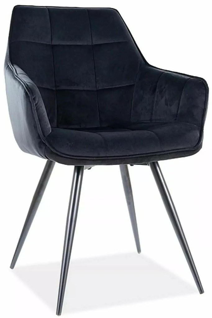 Stolička Lilia Velvet Čierna