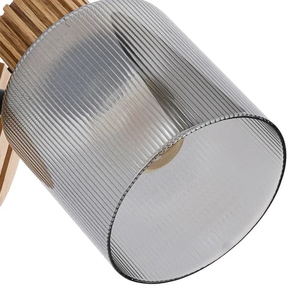 Brilagi - Nástenné bodové svietidlo HYGGE 1xE14/15W/230V drevené/dymové