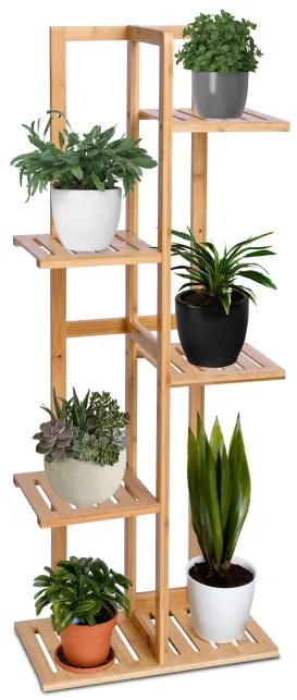 Stojan na kvety GUTREN bambusový 6 políc