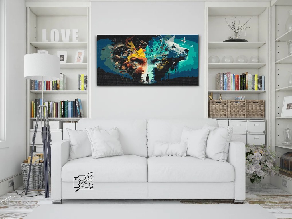 Gario Maľovanie podľa čísel Ríša snov Rozmery: 40 x 80 cm, Rámovanie: S vnútorným rámom
