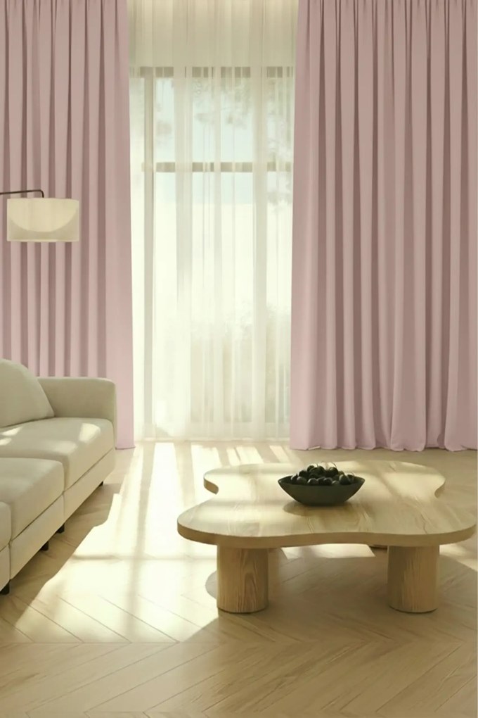 Záves s krúžkami HOLD púdrový 140x250 cm