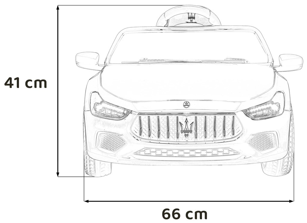 RAMIZ Elektrická autíčko  Maserati Ghibli - čierne - 2x30W- BATÉRIA - 12V4,5Ah - 2024