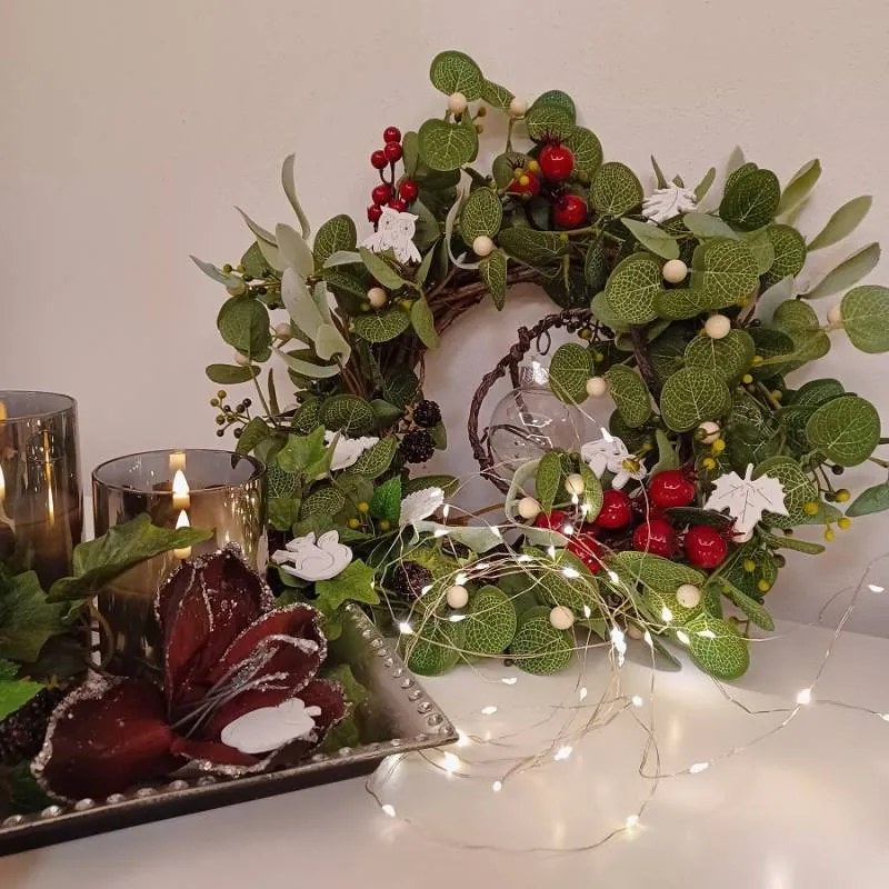 Drevená dekorácia, 4 cm, biela