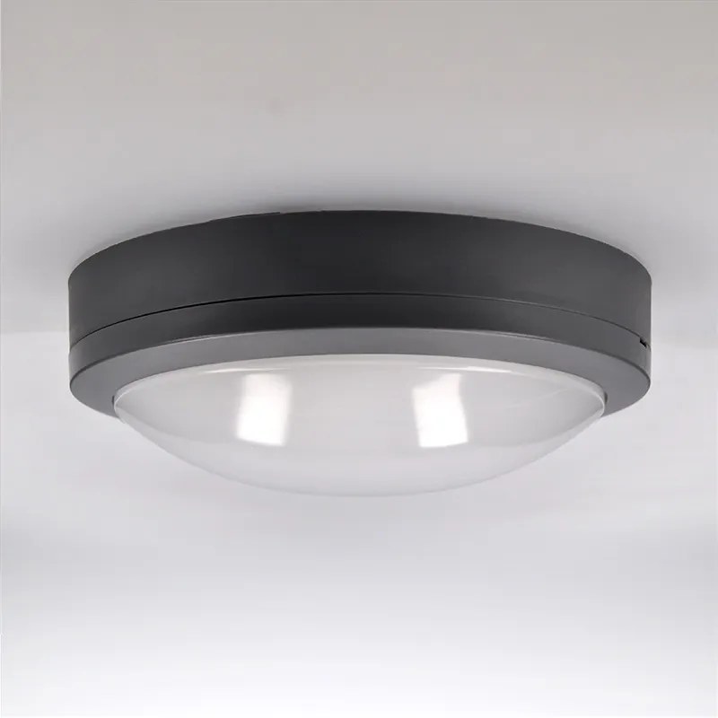 SOLIGHT LED vonkajšie osvetlenie so senzorom Siena, šedé, 20W, 1500lm, 4000K, IP54, 23cm