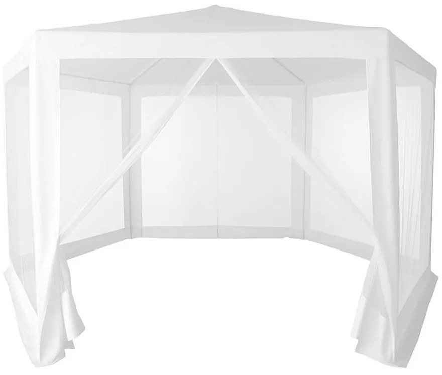 Záhradný pavilónový altánok, s moskytiérou, biely, MultiGarden
